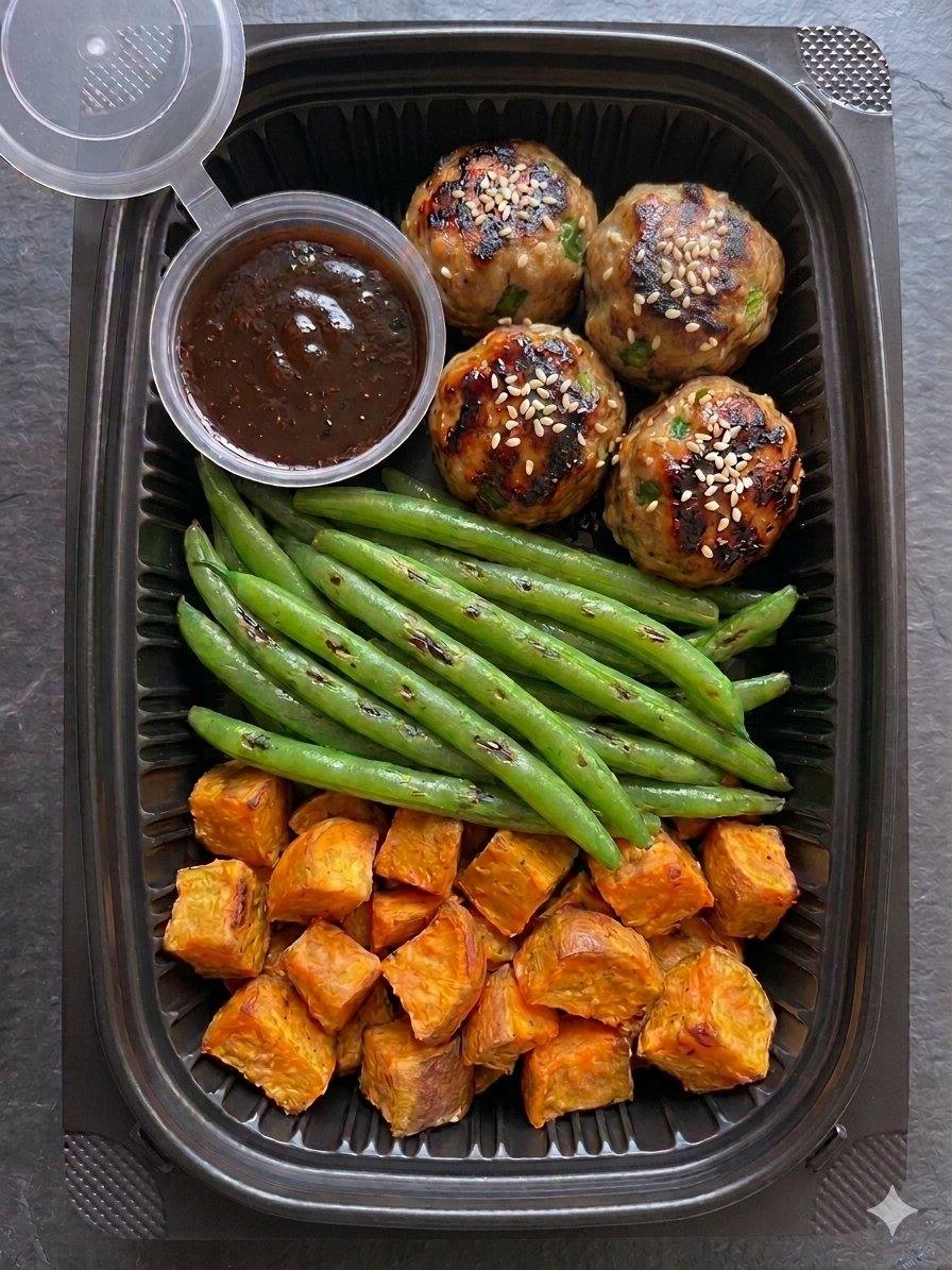 Chicken Meatballs in Carolina BBQ Sauce